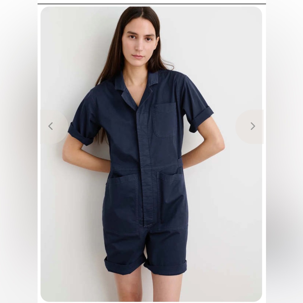 Alex Mill Cotton Standard Jumpsuit Dress Dark Navy S